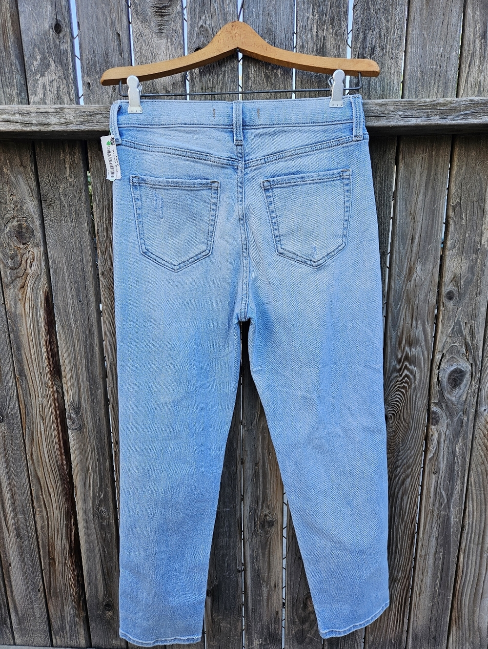 eunina Light Blue Distressed Boyfriend Jeans Women Size 7 - Picture 12 of 16